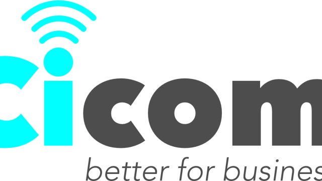 Cicom® Logo CMYK with brand promise – better for business